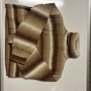 Wool-blend gradient striped turtleneck sweater from Cider in size S